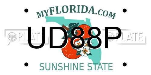 UD88P Florida License Plate