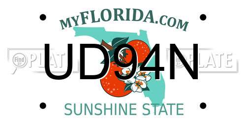 UD94N Florida License Plate