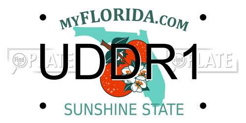 UDDR1 Florida License Plate