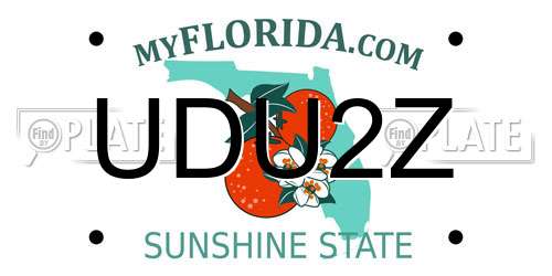 UDU2Z Florida License Plate