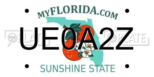 UE0A2Z Florida License Plate