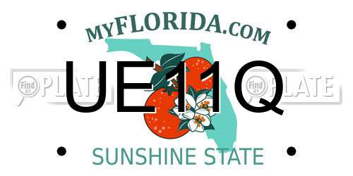 UE11Q Florida License Plate