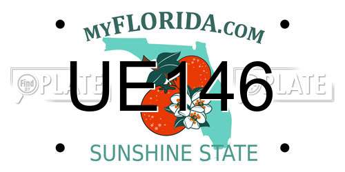 UE146 Florida License Plate