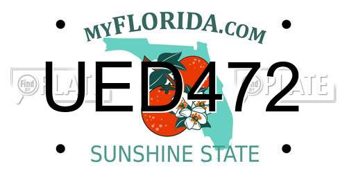 UED472 Florida License Plate