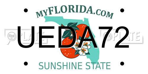 UEDA72 Florida License Plate