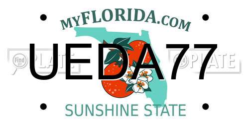 UEDA77 Florida License Plate