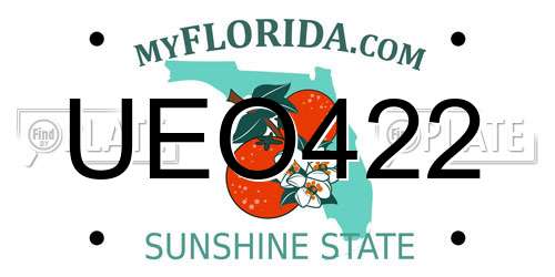 UEO422 Florida License Plate
