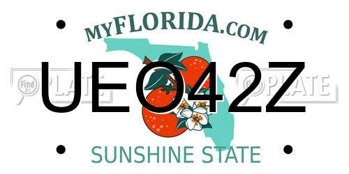 UEO42Z Florida License Plate