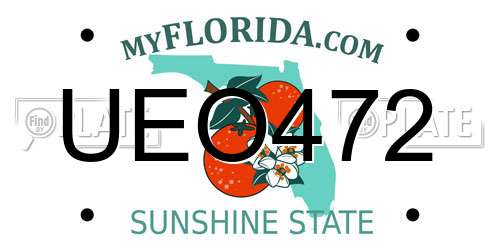 UEO472 Florida License Plate