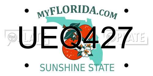UEQ427 Florida License Plate