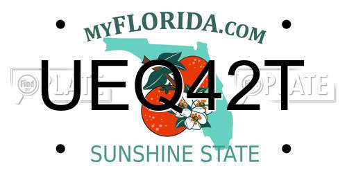 UEQ42T Florida License Plate