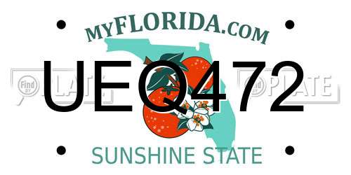UEQ472 Florida License Plate