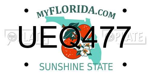UEQ477 Florida License Plate