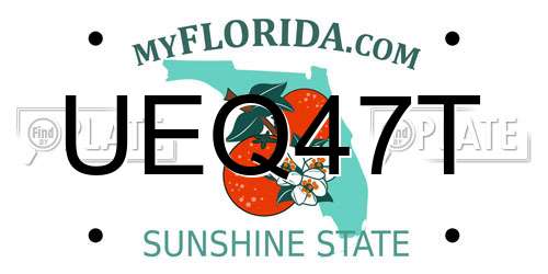 UEQ47T Florida License Plate