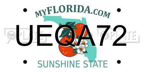UEQA72 Florida License Plate