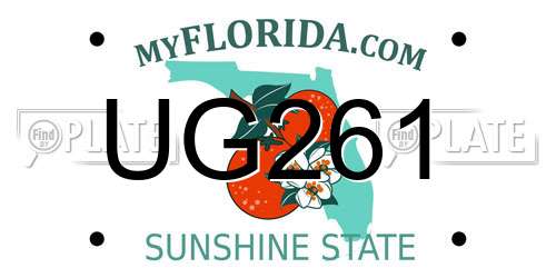 UG261 Florida License Plate