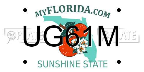UG61M Florida License Plate