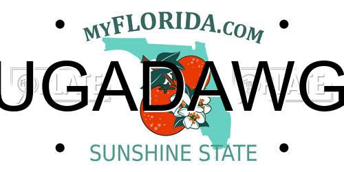 UGADAWG Florida License Plate