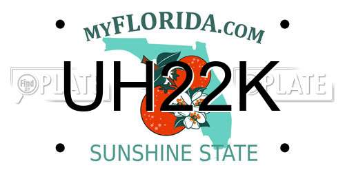 UH22K Florida License Plate