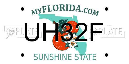 UH32F Florida License Plate