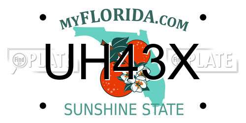 UH43X Florida License Plate