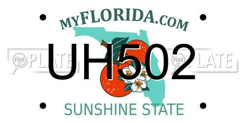 UH502 Florida License Plate