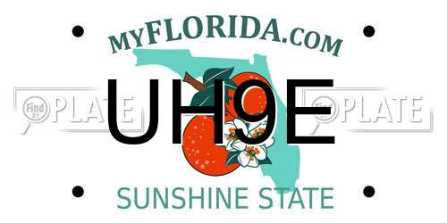 UH9E Florida License Plate