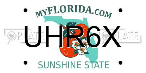 UHR6X Florida License Plate