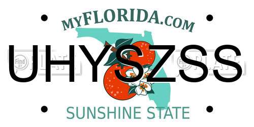 UHYSZSS Florida License Plate