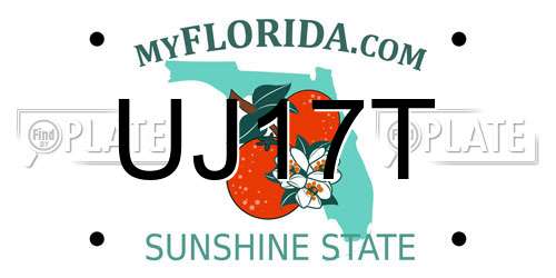 UJ17T Florida License Plate