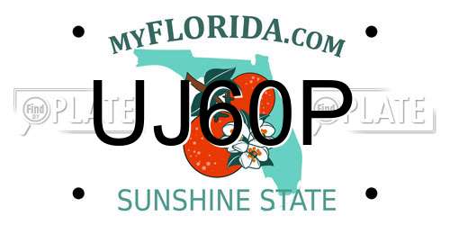 UJ60P Florida License Plate