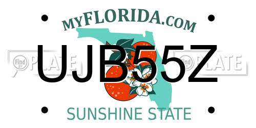 UJB55Z Florida License Plate