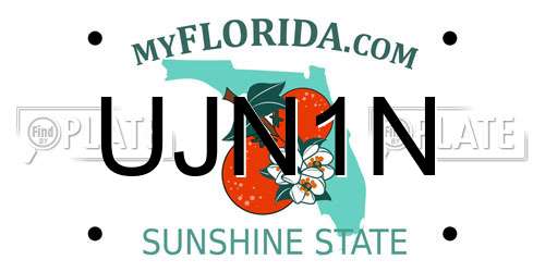 UJN1N Florida License Plate