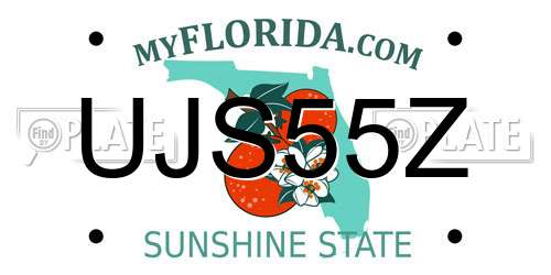 UJS55Z Florida License Plate