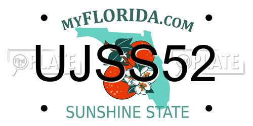 UJSS52 Florida License Plate