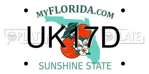 UK17D Florida License Plate