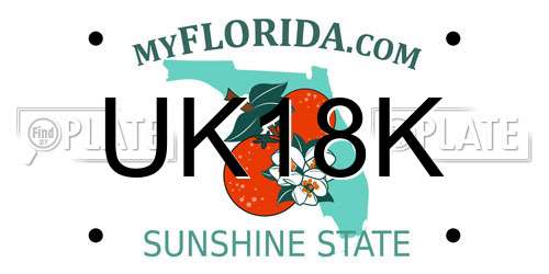 UK18K Florida License Plate