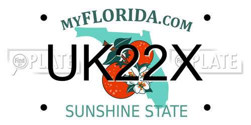 UK22X Florida License Plate