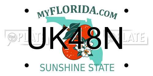 UK48N Florida License Plate