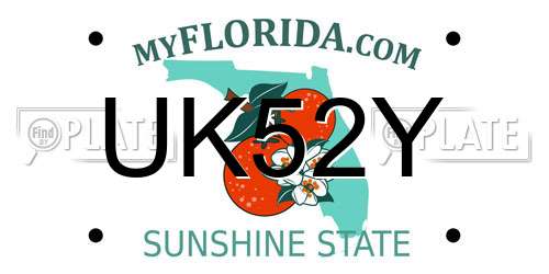 UK52Y Florida License Plate