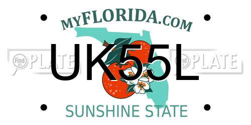 UK55L Florida License Plate