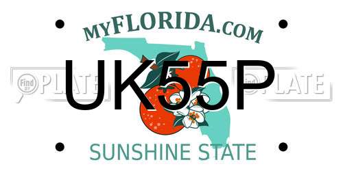 UK55P Florida License Plate