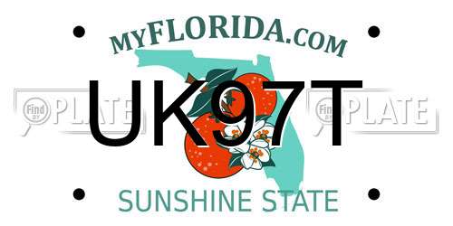 UK97T Florida License Plate