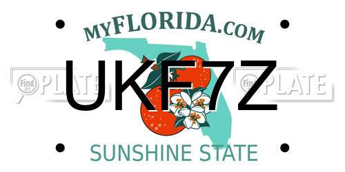 UKF7Z Florida License Plate