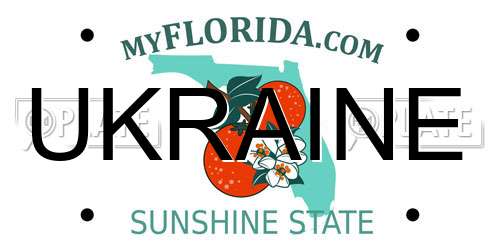 UKRAINE Florida License Plate