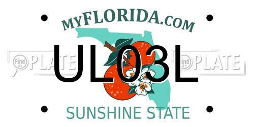 UL03L Florida License Plate