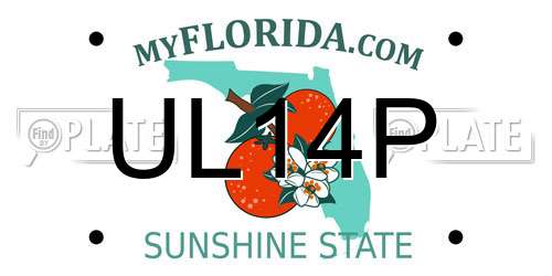 UL14P Florida License Plate