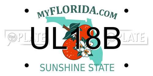 UL18B Florida License Plate