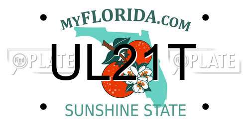 UL21T Florida License Plate