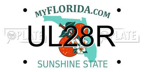 UL28R Florida License Plate